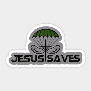 Jesus Saves Parachute Sticker